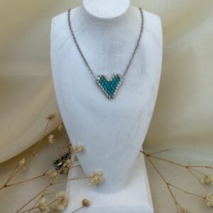 ΚΟΛΙΕ ΚΑΡΔΙΑ (BlueDiamond-Silver)-KL1782
