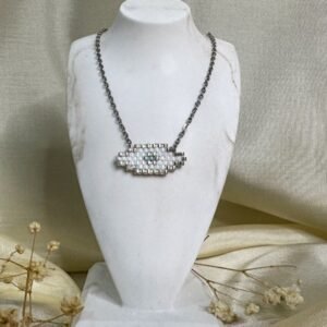 ΚΟΛΙΕ ΜΑΤΙ (White Pearl - Silver)-MT1701