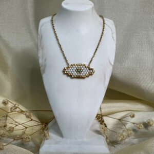ΚΟΛΙΕ ΜΑΤΙ (White Pearl - Gold)-MT1704