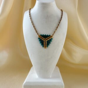kolie me xantres miyuki trigono gold turquoise TR1250 1208