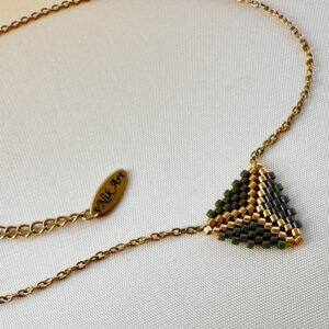 kolie me xantres miyuki trigono gold xaki TR1250 657.