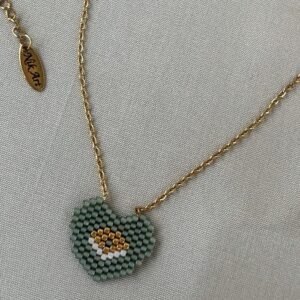 kolie me xantres miyuki kardia mati gold green gray TR1500 2190.