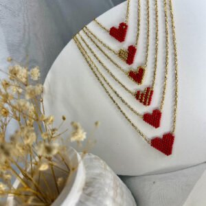 VALENTINE COLLECTION NIKART ΧΕΙΡΟΠΟΙΗΤΑ ΚΟΣΜΗΜΑΤΑ ΜΕ ΧΑΝΤΡΕΣ MIYUKI ΚΟΛΙΕ ΚΑΡΔΙΑ VA2016 791